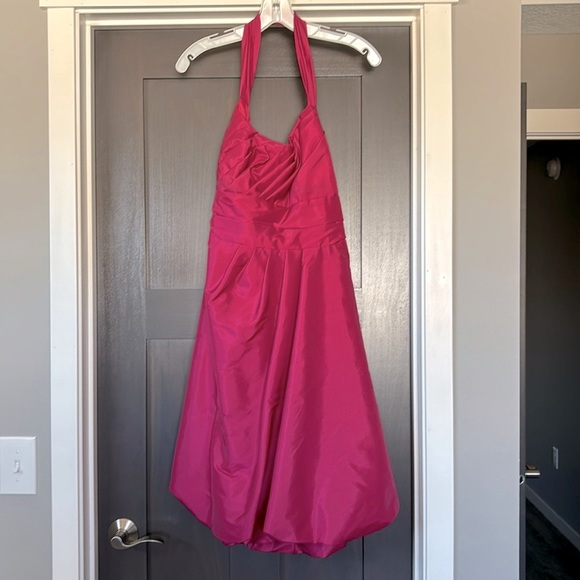 👗David’s Bridal Size 10 Halter Midi Party Dress👗 - Picture 1 of 6